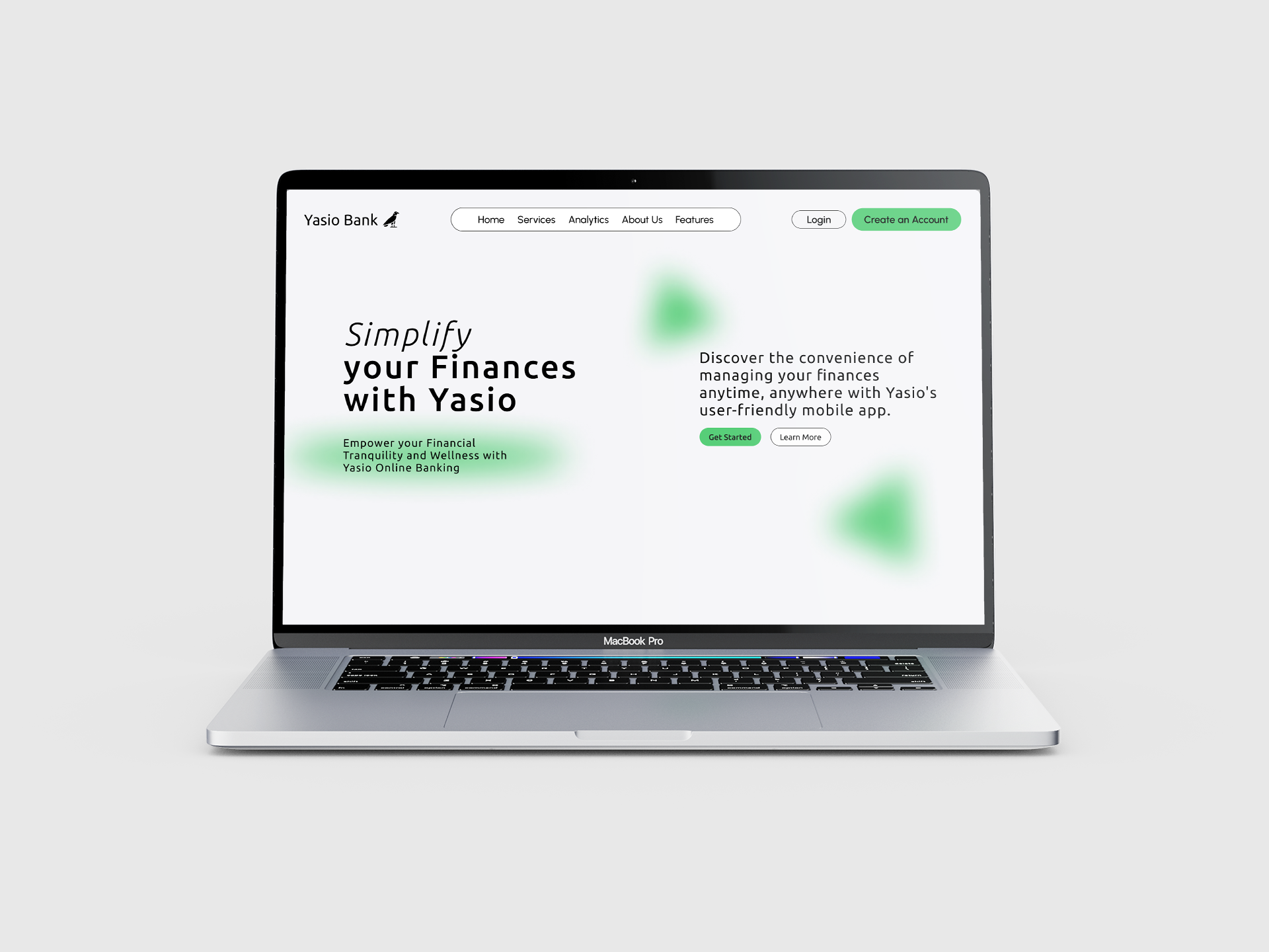 Yasio Finance Web Design